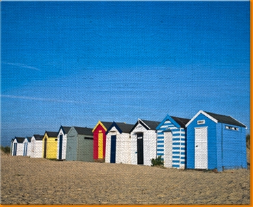 Beach Huts Canvas Art Print