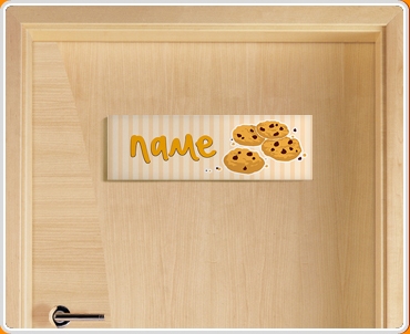 Cookies Personalised Name Children's Bedroom Door Sign