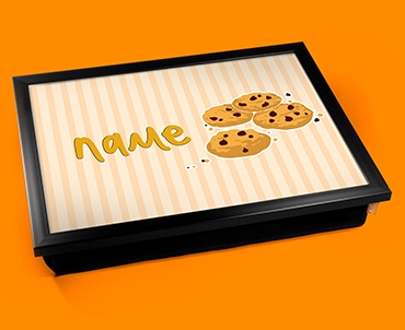 Cookies Personalised Childrens Name Cushion Lap Tray