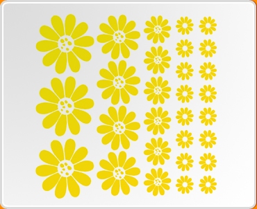 Flowers Sunflower Set Wall Sticker