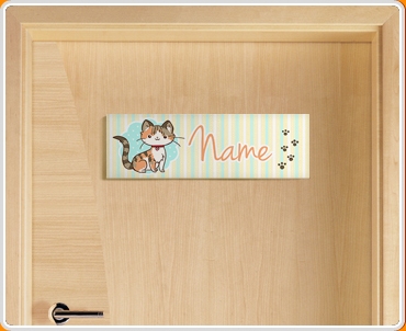 Kitty Personalised Name Children's Bedroom Door Sign