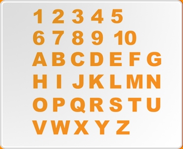 Numbers and Letters 1 (Standard Set) Wall Sticker
