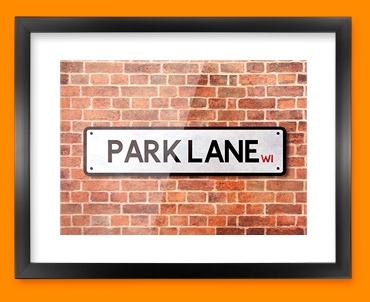Park Lane UK Street Sign Framed Print