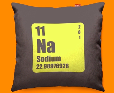 Periodic Table Sodium Funky Sofa Cushion 45x45cm