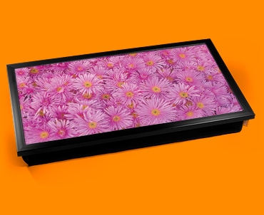 Pink Flowers Laptop Lap Tray