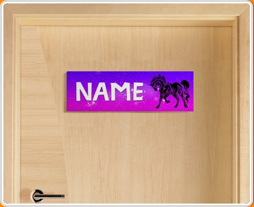 Tribal Horse Personalised Name Children's Bedroom Door Sign