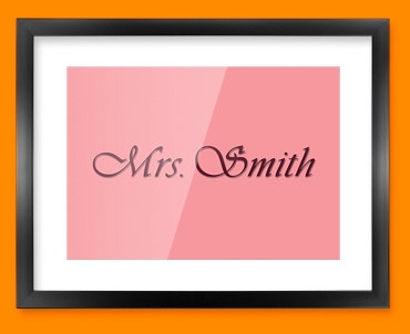 Hers Personalised Text Framed Print
