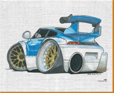 911 GT Racer Canvas Art Print