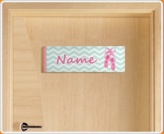 Ballerina Personalised Name Children's Bedroom Door Sign
