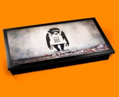 Personalised Banksy Chimp Custom Laptop Tray