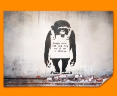 Banksy Chimp Poster