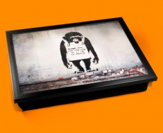 Banksy Chimp in Charge Cushion Lap Tray