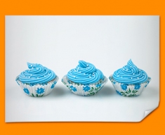 Blue Cupcakes Poster