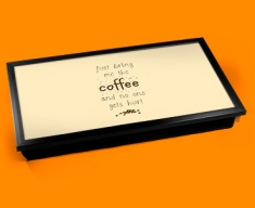 Bring the Coffee Typography Laptop Tray