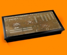 Brown Circuitboard Laptop Lap Tray