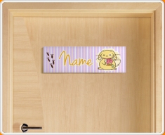 Bunny Personalised Name Children's Bedroom Door Sign
