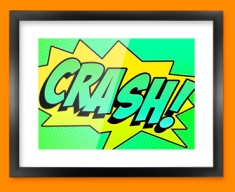 CRASH Comic SFX Framed Print