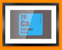 Calcium Periodic Element Framed Print
