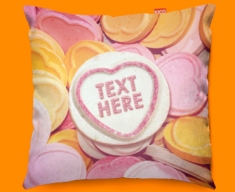 Candy Sweet Hearts Personalised Funky Sofa Cushion 45x45cm