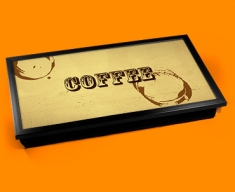 Coffee Rings Typography Laptop Tray