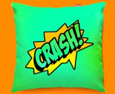 Comic CRASH Funky Sofa Cushion 45x45cm