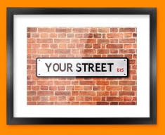 Custom UK Street Sign Framed Print