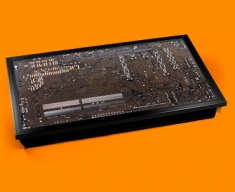 Dark Brown Circuitboard Laptop Lap Tray