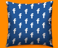 Facebook Pattern Sofa Cushions 45x45cm