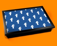Facebook Pattern Cushion Lap Tray