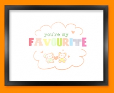 Favourite Typography Framed Print