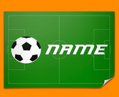 Football Personalised Childrens Name Poster