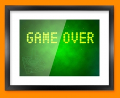 Game Over Framed Print