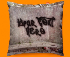 Graffiti Wall Personalised Funky Sofa Cushion 45x45cm