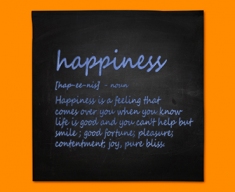 Happiness Definition Napkins (Set of 4)