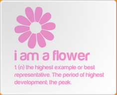 I am a Flower Quote Wall Sticker