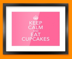 Keep Calm Eat Cupcakes Framed Print