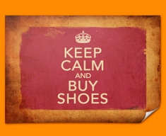 Keep Calm Vintage Buy Shoes Poster
