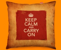 Keep Calm Vintage Carry On Funky Sofa Cushion 45x45cm