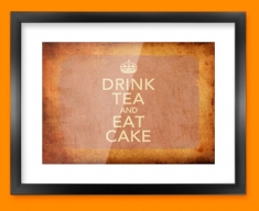 Keep Calm Vintage Drink Tea Framed Print