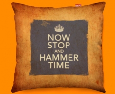 Keep Calm Vintage Hammer Time Funky Sofa Cushion 45x45cm