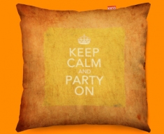 Keep Calm Vintage Party On Funky Sofa Cushion 45x45cm