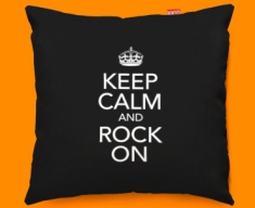 Keep Calm Rock On Funky Sofa Cushion 45x45cm