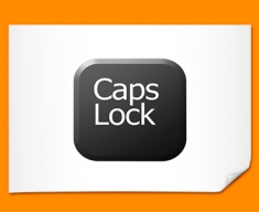 Key Caps Lock Black Poster