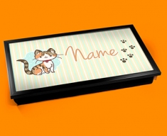 Kitty Personalised Childrens Name Cushioned Laptop Lap Tray