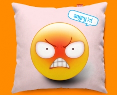 Angry Emoticon Funky Sofa Cushion