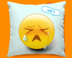 Sad Emoticon Funky Sofa Cushion