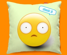 Shock Emoticon Funky Sofa Cushion