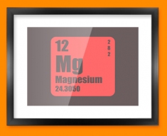 Magnesium Periodic Element Framed Print