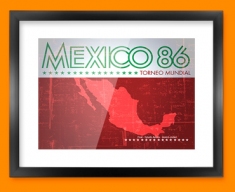 Mexico 86 Flag Framed Print