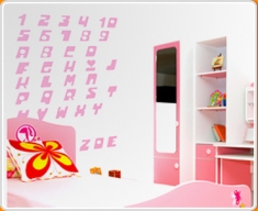 Numbers and Letters 4 (Powerpuff Set) Wall Sticker